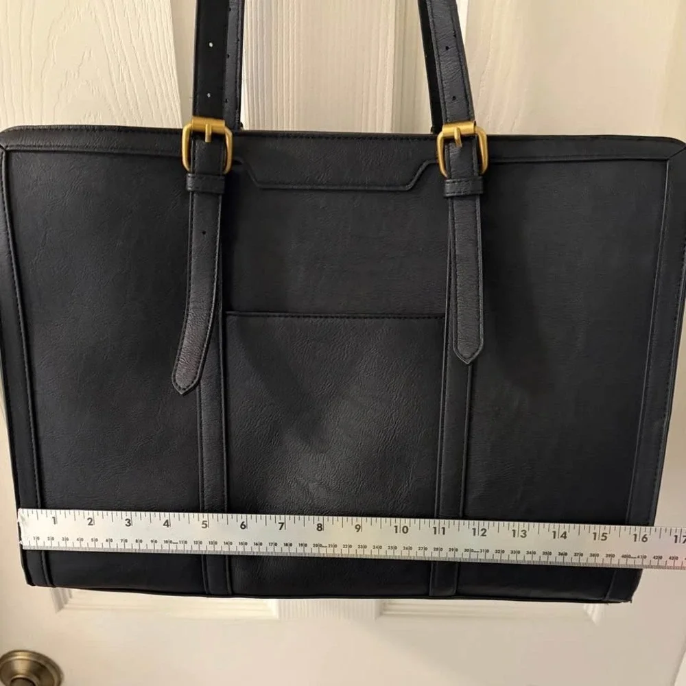 LOVEVOOK Black Laptop Tote Briefcase Work Bag Shoulder Bag 17